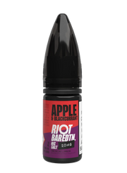 10× Riot Squad Bar Edition Nic Salt E‑Liquids in Apple & Blackcurrant – a pack of ten 10 ml bottles featuring a crisp green apple and rich blackcurrant blend, formulated with smooth nicotine salt and a 40/60 PG/VG base for a richer vapor experience.